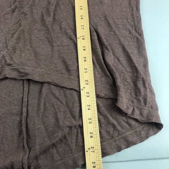 Wilt Brown Linen Lux Slub Long Sleeve Tee Top S - Picture 4 of 7